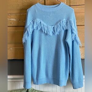 Anthropologie Sweater with Fringe